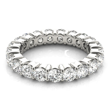 Wedding Bands Eternity – Lab Diamond Eternity Band in 18K Gold | Just Brilliant – close-up view