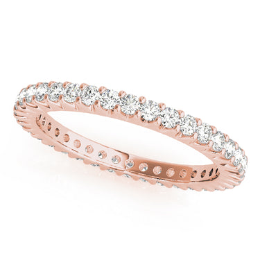 Eternity Prong Wedding Band – Lab Diamond Eternity Band in 18K Gold | Just Brilliant – side view