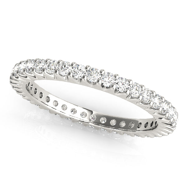Eternity Prong Wedding Band – Radiant Lab Diamond Eternity Band in 18K Gold | Just Brilliant