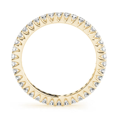 Eternity Prong Wedding Band – Lab Diamond Eternity Band in 18K Gold | Just Brilliant – lifestyle view