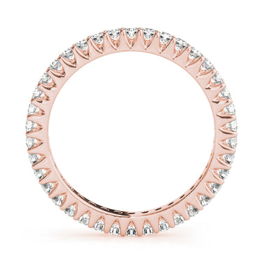 Eternity Prong Wedding Band – Lab Diamond Eternity Band in 18K Gold | Just Brilliant – angle view