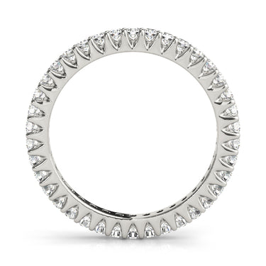 Eternity Prong Wedding Band – Lab Diamond Eternity Band in 18K Gold | Just Brilliant – detail view