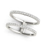Wraps & Inserts Open Concept Wedding Ring – Radiant Lab Diamond Wedding Band in 18K Gold | Just Brilliant