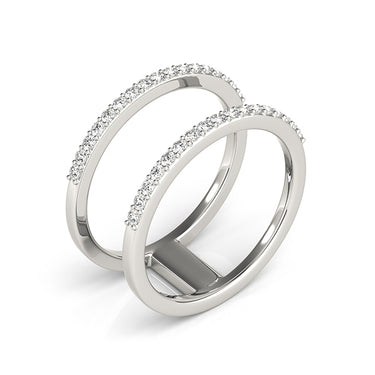 Wraps & Inserts Open Concept Wedding Ring – Lab Diamond Wedding Band in 18K Gold | Just Brilliant – close-up view
