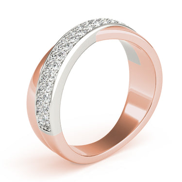 Double Row Twisted Wedding Bands – Lab Diamond Wedding Band in 18K Gold | Just Brilliant – view 12