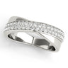 Double Row Twisted Wedding Bands – Radiant Lab Diamond Wedding Band in 18K Gold | Just Brilliant