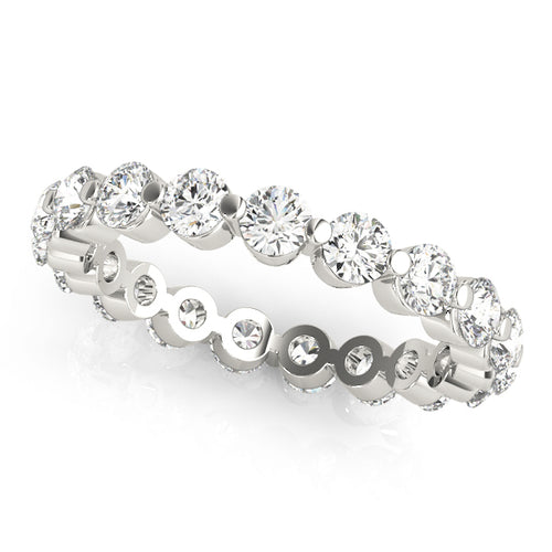 Single Shared-Prong Eternity Band