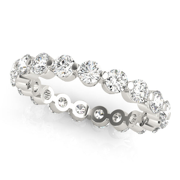 Single Shared-Prong Eternity Band – Radiant Lab Diamond Eternity Band in 18K Gold | Just Brilliant