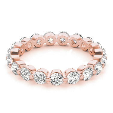 Single Shared-Prong Eternity Band – Lab Diamond Eternity Band in 18K Gold | Just Brilliant – view 9
