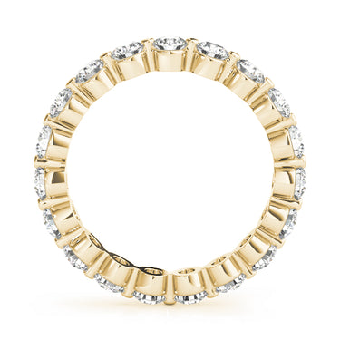 Single Shared-Prong Eternity Band – Lab Diamond Eternity Band in 18K Gold | Just Brilliant – side view