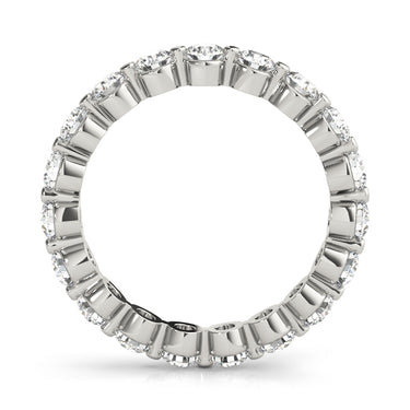 Single Shared-Prong Eternity Band – Lab Diamond Eternity Band in 18K Gold | Just Brilliant – detail view
