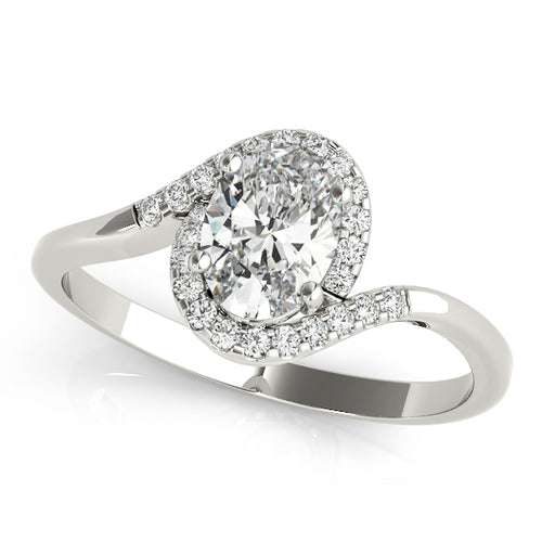 Oval Halo Design Engagement Ring