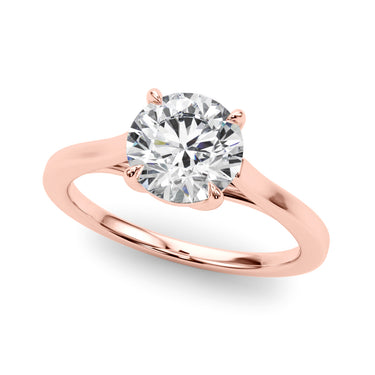 Solitaire Trellis Engagement Ring – Lab Diamond Engagement Ring in 18K Gold | Just Brilliant – view 9