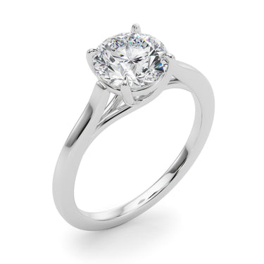 Solitaire Trellis Engagement Ring – Lab Diamond Engagement Ring in 18K Gold | Just Brilliant – lifestyle view