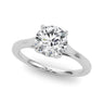 Solitaire Trellis Engagement Ring – Radiant Lab Diamond Engagement Ring in 18K Gold | Just Brilliant