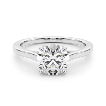 Solitaire Trellis Engagement Ring – Lab Diamond Engagement Ring in 18K Gold | Just Brilliant – close-up view