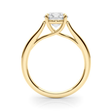 Solitaire Trellis Engagement Ring – Lab Diamond Engagement Ring in 18K Gold | Just Brilliant – angle view