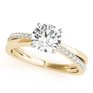 Intertwined Engagement Ring – Lab Diamond Engagement Ring in 18K Gold | Just Brilliant – side view