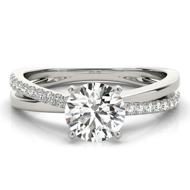 Intertwined Engagement Ring – Lab Diamond Engagement Ring in 18K Gold | Just Brilliant – close-up view
