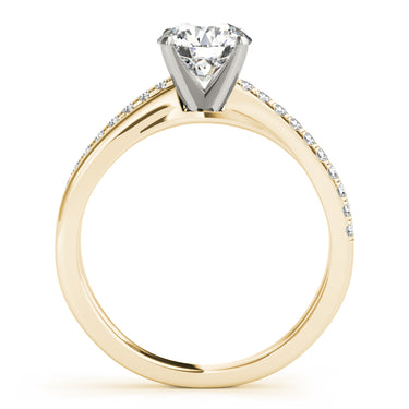 Intertwined Engagement Ring – Lab Diamond Engagement Ring in 18K Gold | Just Brilliant – angle view