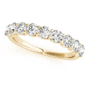 Shared Prong Wedding Band – Lab Diamond Wedding Band in 18K Gold | Just Brilliant – side view