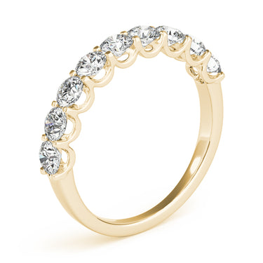 Shared Prong Wedding Band – Lab Diamond Wedding Band in 18K Gold | Just Brilliant – view 8