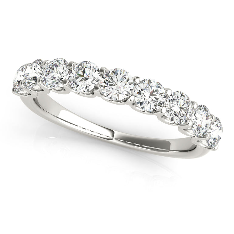 Shared Prong Wedding Band – Radiant Lab Diamond Wedding Band in 18K Gold | Just Brilliant