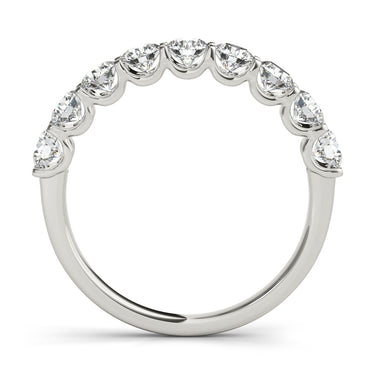 Shared Prong Wedding Band – Lab Diamond Wedding Band in 18K Gold | Just Brilliant – detail view