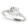 Marquise & Round Accented Engagement Ring – Marquise Lab Diamond Engagement Ring in 18K Gold | Just Brilliant