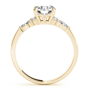 Marquise & Round Accented Engagement Ring – Marquise Lab Diamond Engagement Ring in 18K Gold | Just Brilliant – view 7
