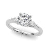 3-Stone Round & Pear Shape Engagement Ring – Pear-Shaped Lab Diamond Engagement Ring in 18K Gold | Just Brilliant