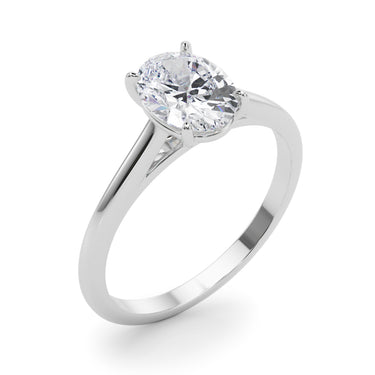 Solitaire Oval Engagement Ring – Oval Lab Diamond Engagement Ring in 18K Gold | Just Brilliant – lifestyle view
