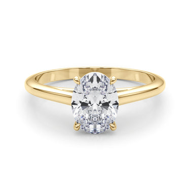 Solitaire Oval Engagement Ring – Oval Lab Diamond Engagement Ring in 18K Gold | Just Brilliant – view 7