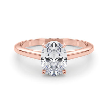 Solitaire Oval Engagement Ring – Oval Lab Diamond Engagement Ring in 18K Gold | Just Brilliant – view 11