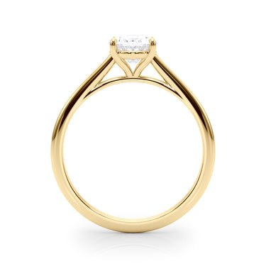 Solitaire Oval Engagement Ring – Oval Lab Diamond Engagement Ring in 18K Gold | Just Brilliant – angle view