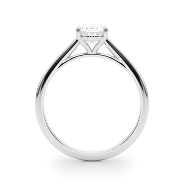 Solitaire Oval Engagement Ring – Oval Lab Diamond Engagement Ring in 18K Gold | Just Brilliant – detail view