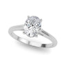 Oval Solitaire Setting - 18K, Size 7.0 (Setting Only)