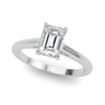 Solitaire Cathedral Emerald-Cut Engagement Ring – Emerald Cut Emerald & Lab Diamond Engagement Ring in 18K Gold | Just Bri...