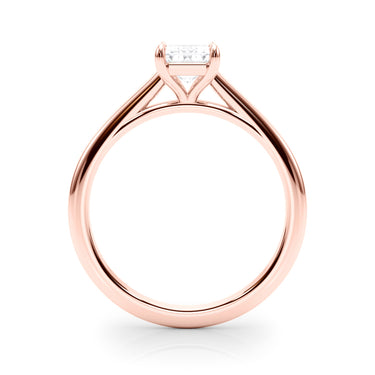 Solitaire Cathedral Emerald-Cut Engagement Ring – Emerald Cut Emerald Engagement Ring in 18K Gold | Just Brilliant – view 10
