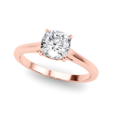 Solitaire Cushion Cut Engagement Ring – Cushion Lab Diamond Engagement Ring in 18K Gold | Just Brilliant – view 9