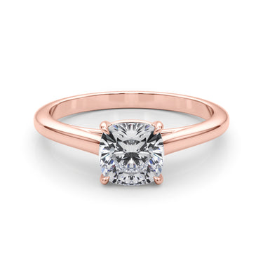Solitaire Cushion Cut Engagement Ring – Cushion Lab Diamond Engagement Ring in 18K Gold | Just Brilliant – view 11