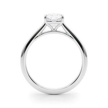 Solitaire Cushion Cut Engagement Ring – Cushion Lab Diamond Engagement Ring in 18K Gold | Just Brilliant – detail view