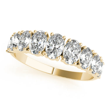 9 Stone Band Ovals – Oval Lab Diamond Band in 18K Gold | Just Brilliant – side view