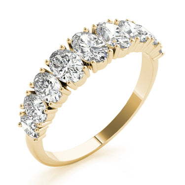 9 Stone Band Ovals – Oval Lab Diamond Band in 18K Gold | Just Brilliant – view 8