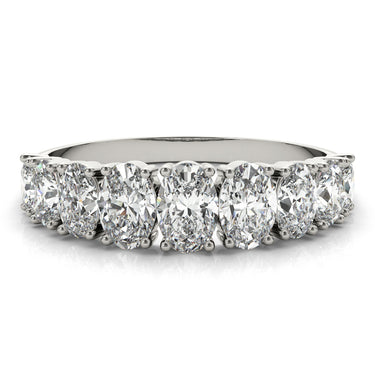 9 Stone Band Ovals – Oval Lab Diamond Band in 18K Gold | Just Brilliant – close-up view