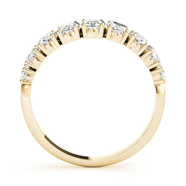 9 Stone Band Ovals – Oval Lab Diamond Band in 18K Gold | Just Brilliant – angle view