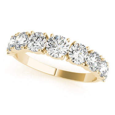 Single Prong Stackable Wedding Band – Lab Diamond Wedding Band in 18K Gold | Just Brilliant – side view