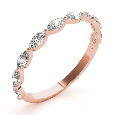 Shared Prong Marquise Wedding Band – Marquise Lab Diamond Wedding Band in 18K Gold | Just Brilliant – view 12