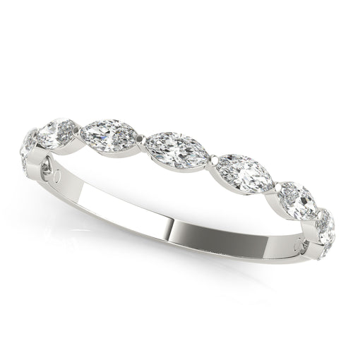 Shared Prong Marquise Wedding Band
