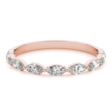 Shared Prong Marquise Wedding Band – Marquise Lab Diamond Wedding Band in 18K Gold | Just Brilliant – view 11